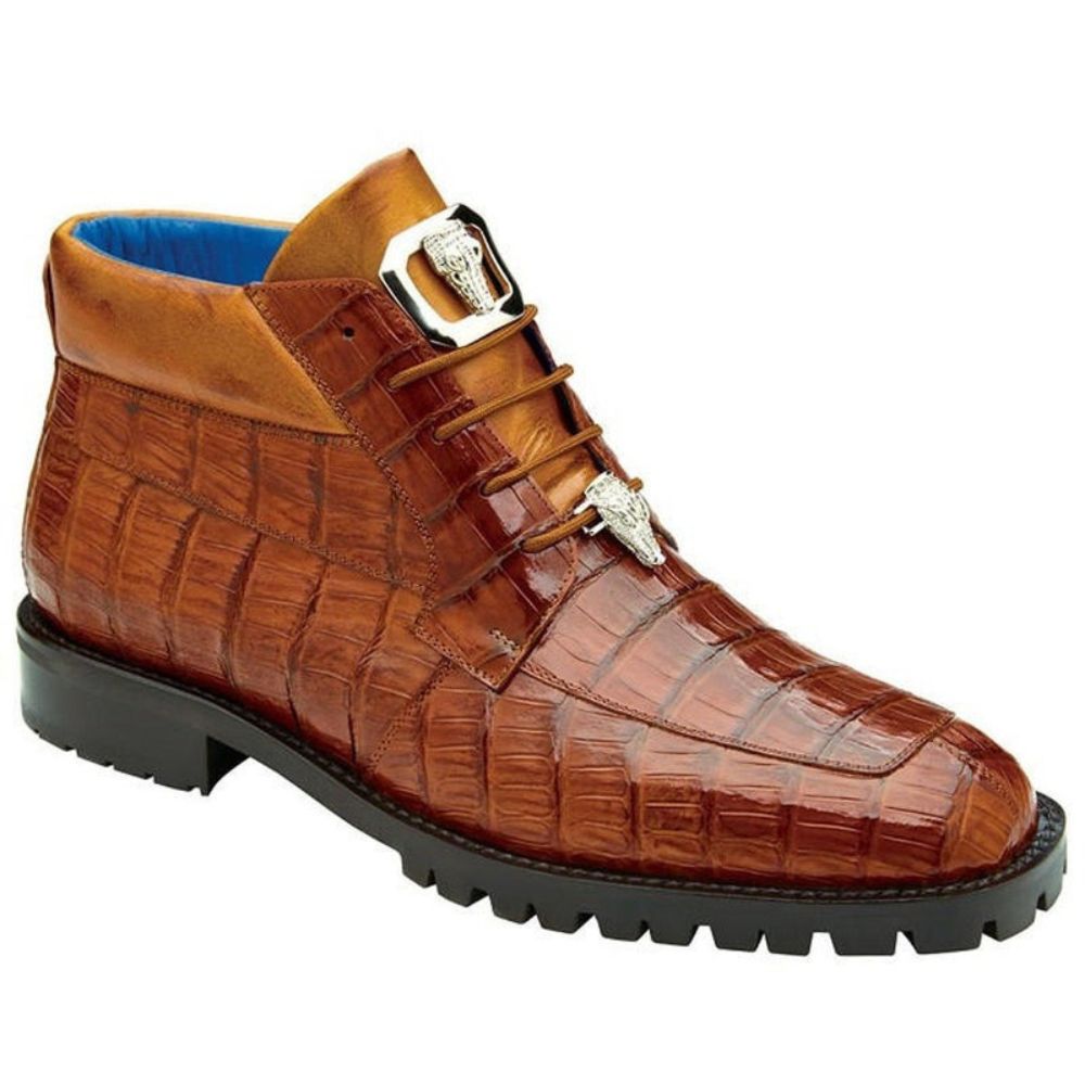 （Big Sale💥）Belvedere Mens Sport Tan Crocodile Ankle Boot Gallardo