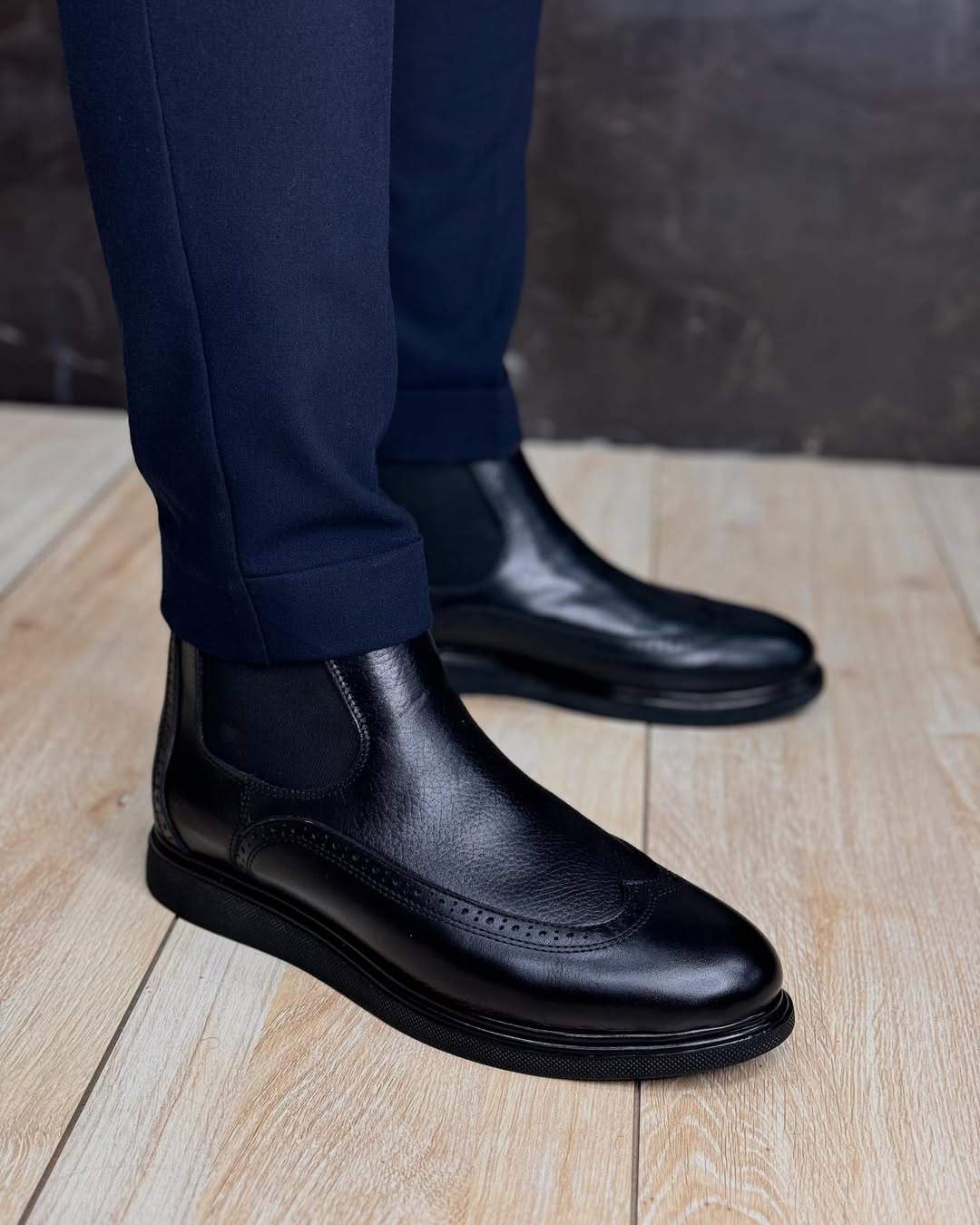 Black Handmade Italian Leather Boots