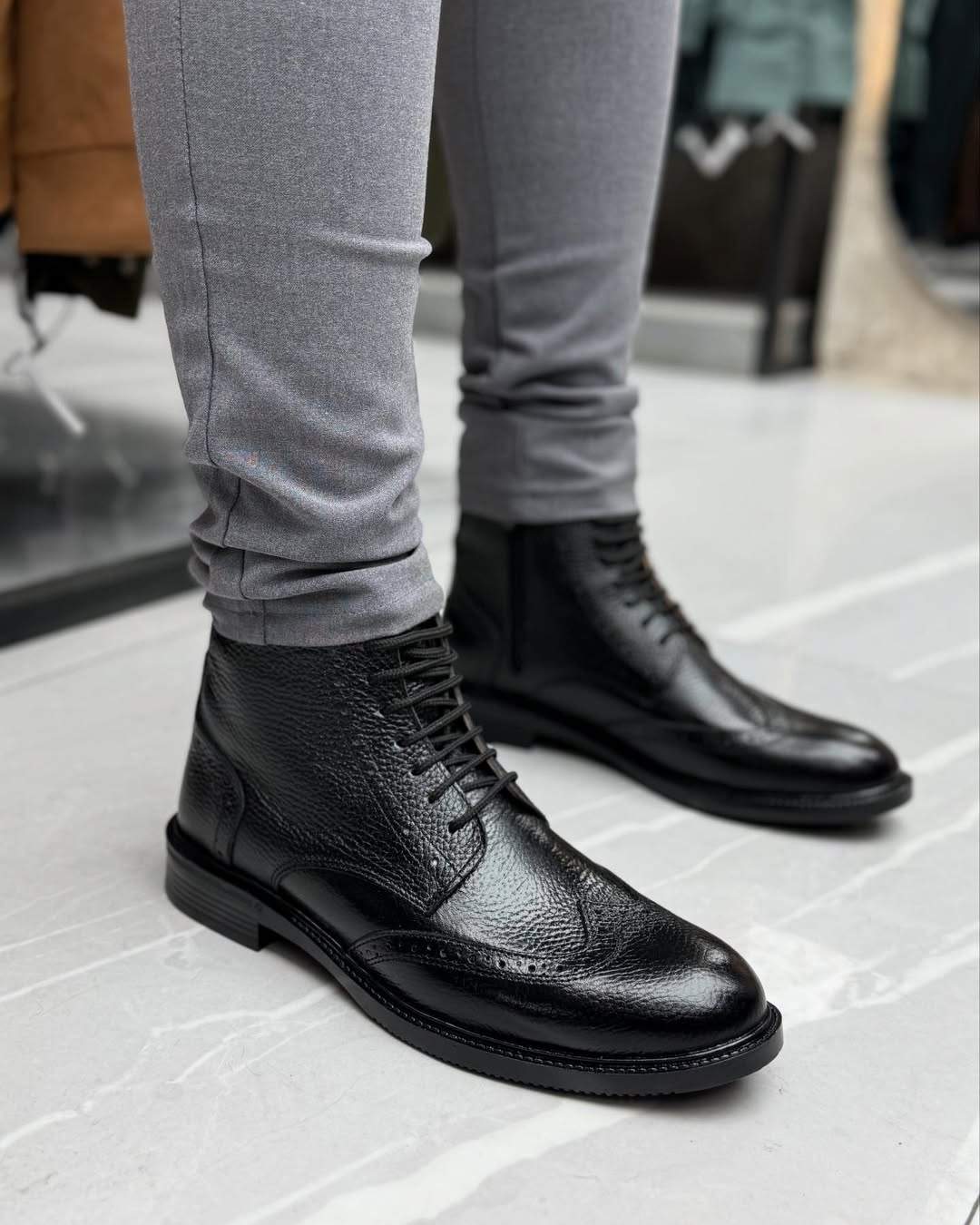 Lace-up Zip Breathable Men's Boots