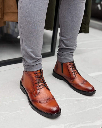 Lace-up Zip Breathable Men's Boots