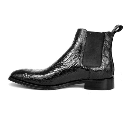 Diamond Pattern Design Men's Leather Shoes