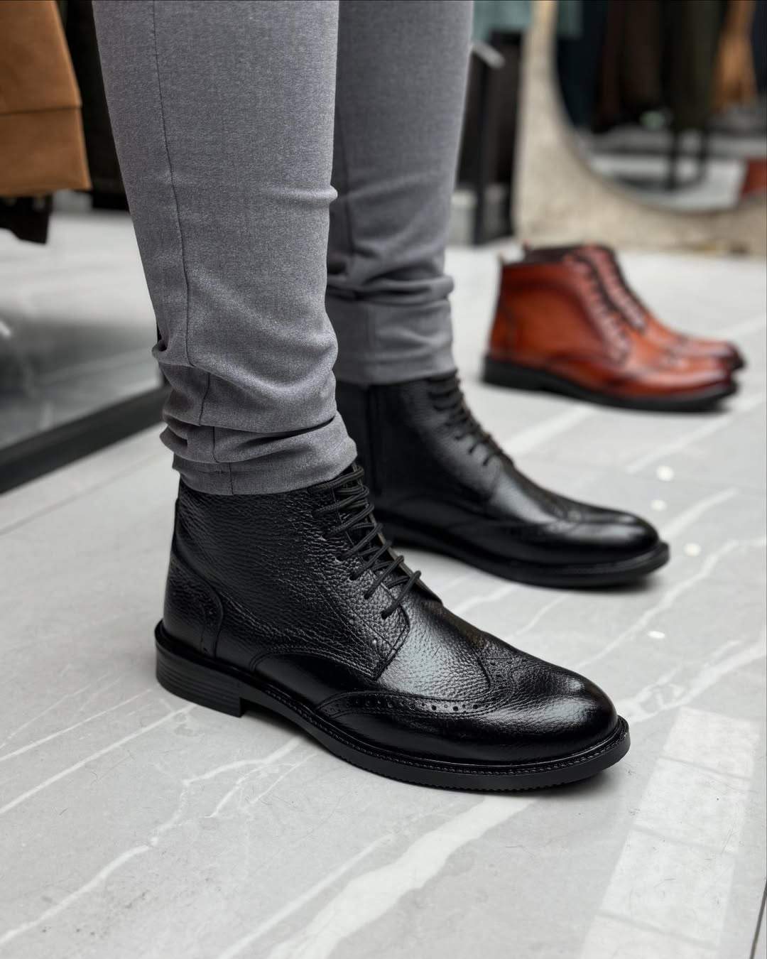 Lace-up Zip Breathable Men's Boots